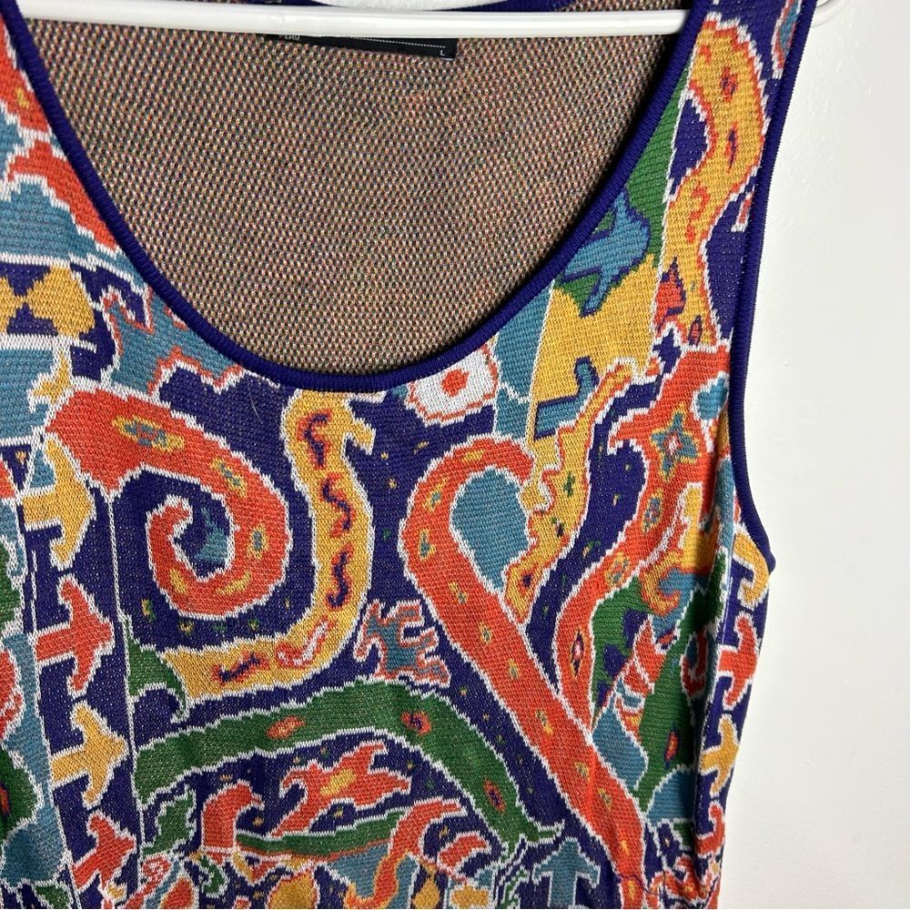 Peruvian Connection Samarinda Print Sleeveless Pima Cotton Dress Size Large - Picture 3 of 8